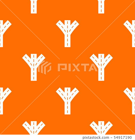 Road fork pattern vector orange Road fork pattern vector orange 54917190