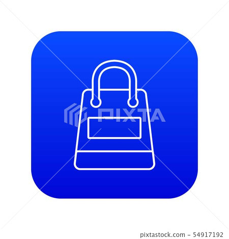 Shopping bag icon blue vector Shopping bag icon blue vector 54917192