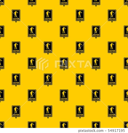 Zombie road sign pattern vector Zombie road sign pattern vector 54917195