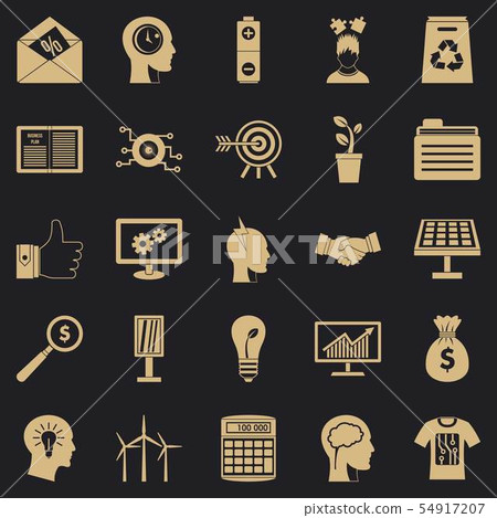 New idea icons set, simple style 54917207