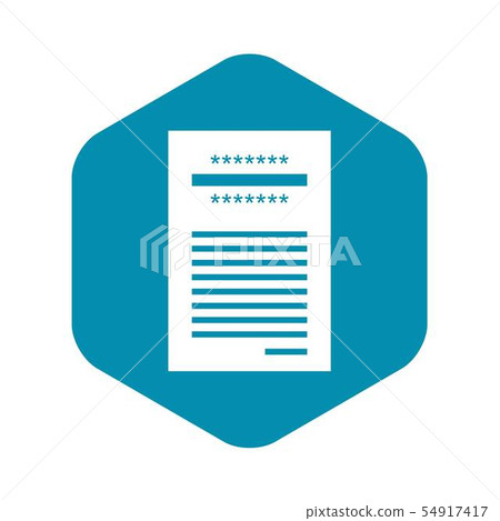 Sales printed receipt icon, simple style 54917417