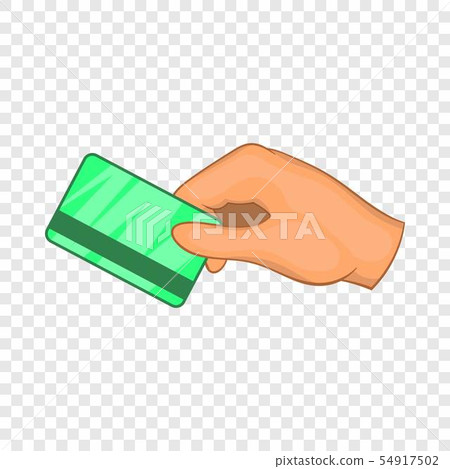 Hand with hotel room key card icon Hand with hotel room key card icon 54917502