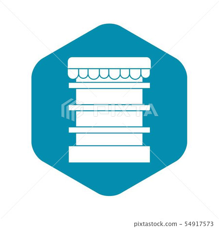 Empty supermarket refrigerator icon, simple style Empty supermarket refrigerator icon, simple style 54917573