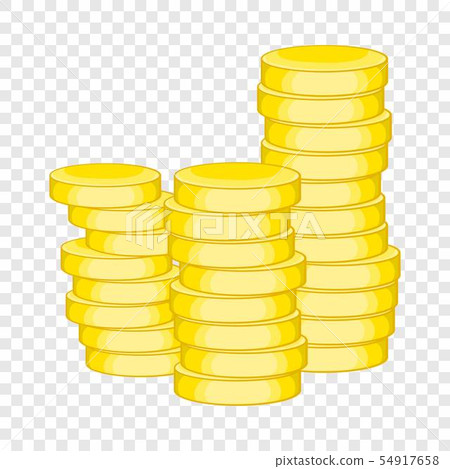 Gold coins icon, cartoon style 54917658