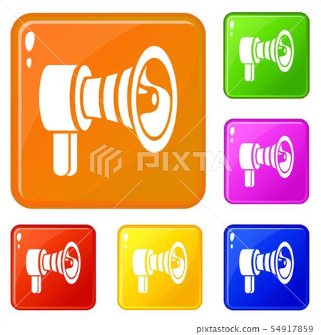 Handspeaker icons set vector color Handspeaker icons set vector color 54917859