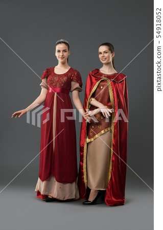 Women dressed exquisitely in gorgeous costumes 54918052