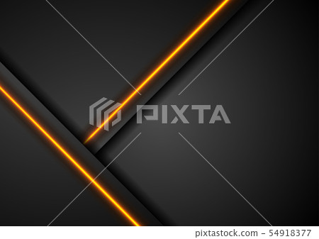 Black tech concept background with orange glowing Black tech concept background with orange glowing 54918377