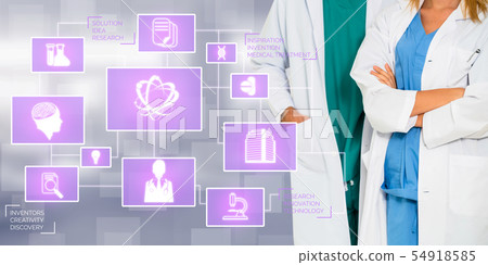 Doctor with Medical Healthcare Research Concept Doctor with Medical Healthcare Research Concept 54918585