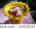 gold in  thai temple make for Buddha statue 54919241