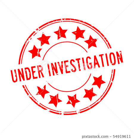 Grunge red under investigation word stamp 54919611
