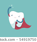 Super tooth of healthy, dental cartoon concept. 54919750