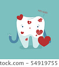 Mini heart from tooth for care and healthy  54919755