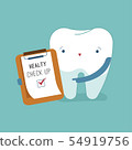 Check up for good healthy of dental, tooth cartoon 54919756
