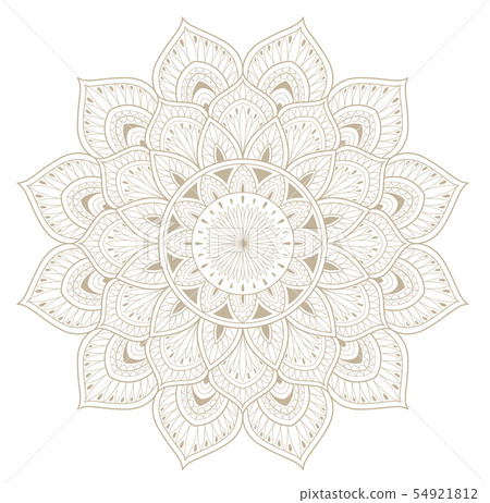 Colored yoga style vector mandala tribal illustration Stock Vector