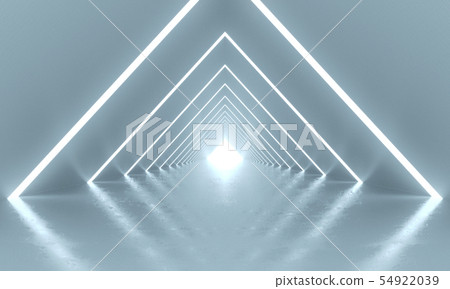 Abstract fashion background, glowing lines, tunnel, virtual reality. 3d rendering 54922039