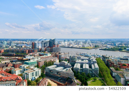 cityscape of Hamburg from the famous tower 54922509