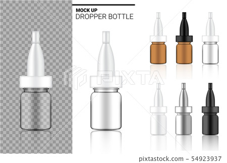 Medicine Bottle Mock up Realistic transparent 54923937