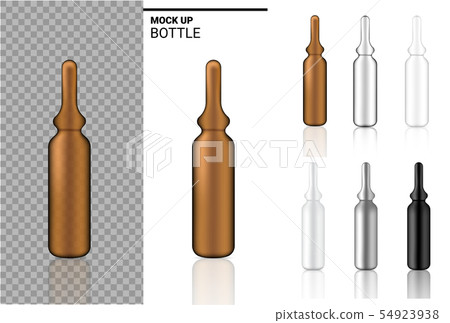 Medicine Bottle Mock up Realistic transparent 54923938