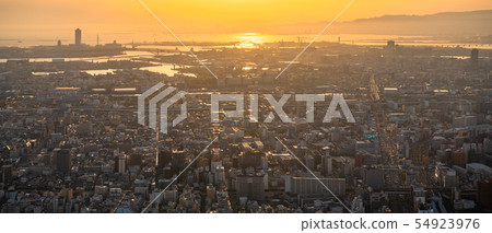 《大阪府》大阪城市景觀・海灣地區的美麗夜景 54923976