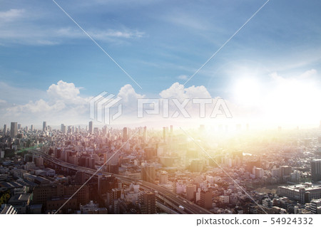 City sun light dawn glow City sun light dawn glow 54924332
