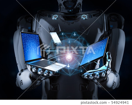 robot with gadget 54924941