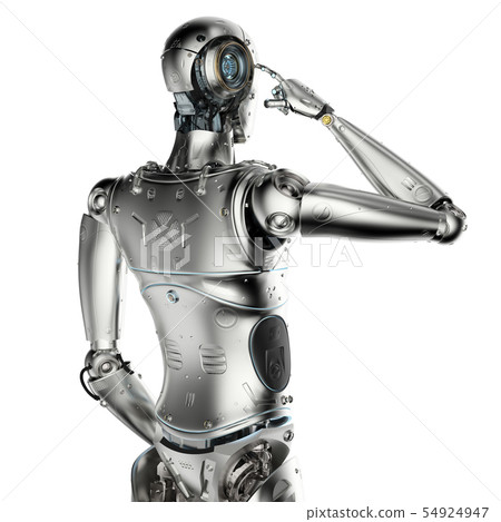 robot thinking or computing 54924947