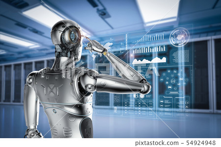 robot with hud display robot with hud display 54924948