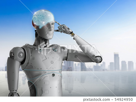 robot with circuit brain 54924950