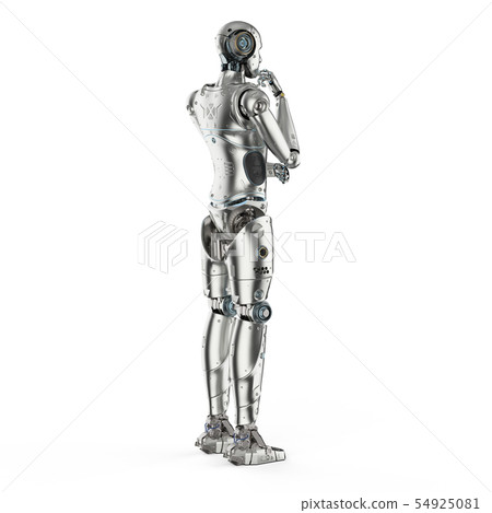 humanoid robot thinking 54925081