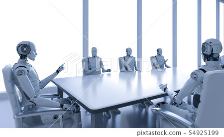 robot in conference room robot in conference room 54925199