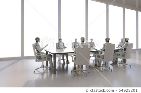 robot in conference room robot in conference room 54925201