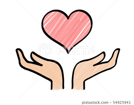 手和心臟圖標 54925941