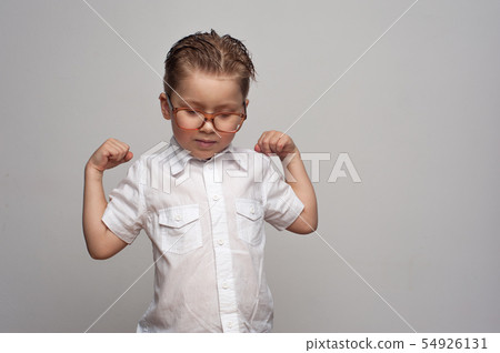 Positive little boy an elementary school student Positive little boy an elementary school student 54926131
