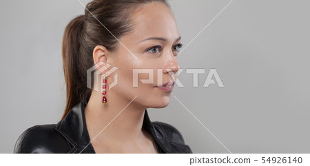 Natural beauty. Pretty face closeup. Healthy model Natural beauty. Pretty face closeup. Healthy model 54926140