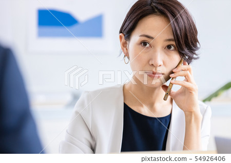 女商務電話智能手機 女商務電話智能手機 54926406