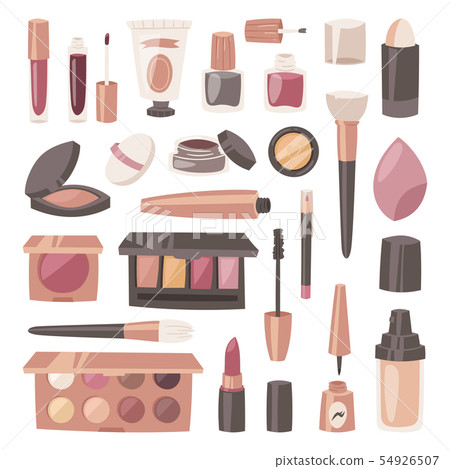 Cosmetic beauty make up cosmetology for beautiful woman with makeup foundation powder or eyeshadow 54926507