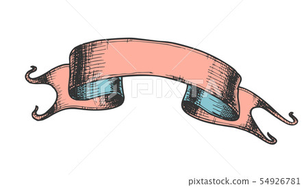 Color Business Promotional Title Ribbon Doodle Vector 54926781