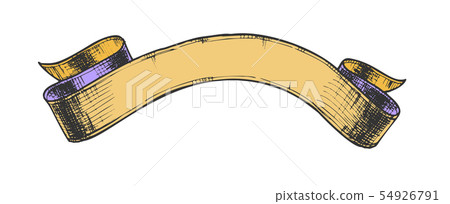 Color Promotional Discount Title Ribbon Vintage Vector 54926791