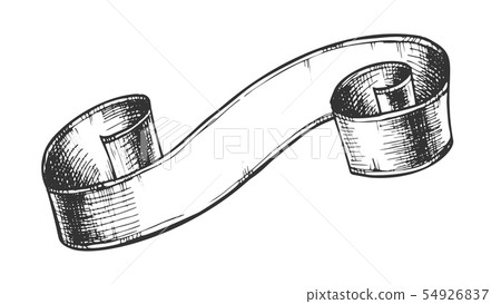 Curled Classic Advertising Ribbon Doodle Vector Curled Classic Advertising Ribbon Doodle Vector 54926837