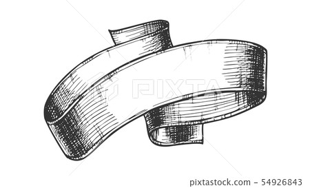 Classical Promotional Title Ribbon Vintage Vector Classical Promotional Title Ribbon Vintage Vector 54926843