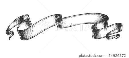 Website Decoration Element Ribbon Doodle Vector 54926872