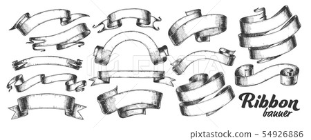 Collection Of Different Ribbon Set Vintage Vector Collection Of Different Ribbon Set Vintage Vector 54926886