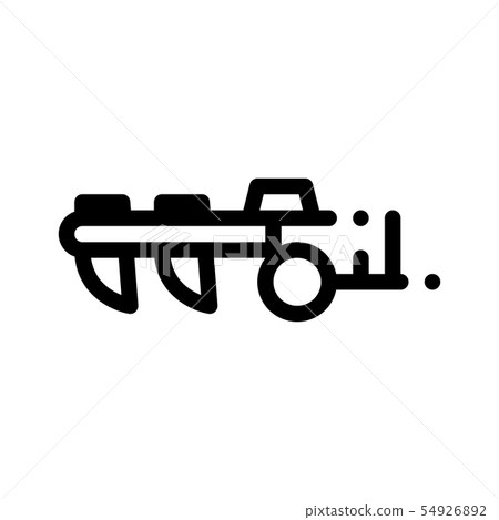 Agricultural Cultivator Vector Thin Line Icon 54926892