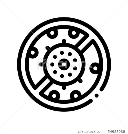 Allergen Free Antibacterial Vector Thin Line Icon 54927086