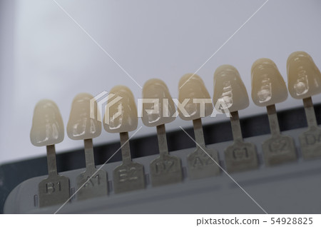 Close-up layouts with palette and names of shades Close-up layouts with palette and names of shades 54928825