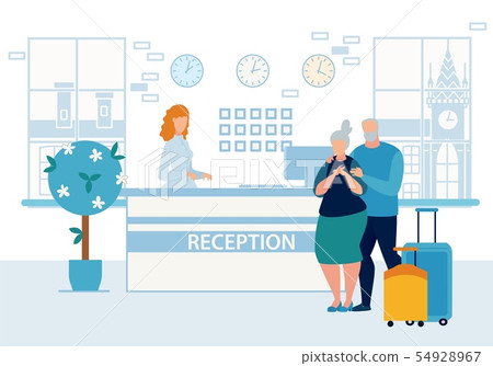 Bright Banner Reception Service Cartoon Flat. Bright Banner Reception Service Cartoon Flat. 54928967