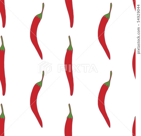 Hot peppers seamless pattern Hot peppers seamless pattern 54929044