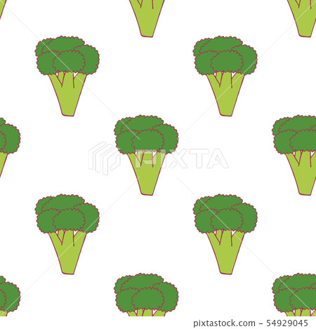 Vegetables broccoli seamless pattern 54929045