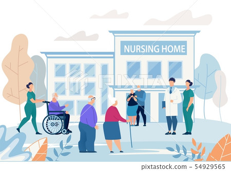 Informational Flyer Nursing Home Building Flat. Informational Flyer Nursing Home Building Flat. 54929565