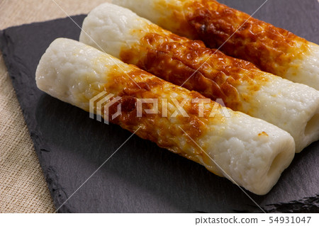 Grilled chicken meat on a slate plate. Grilled chicken meat on a slate plate. 54931047